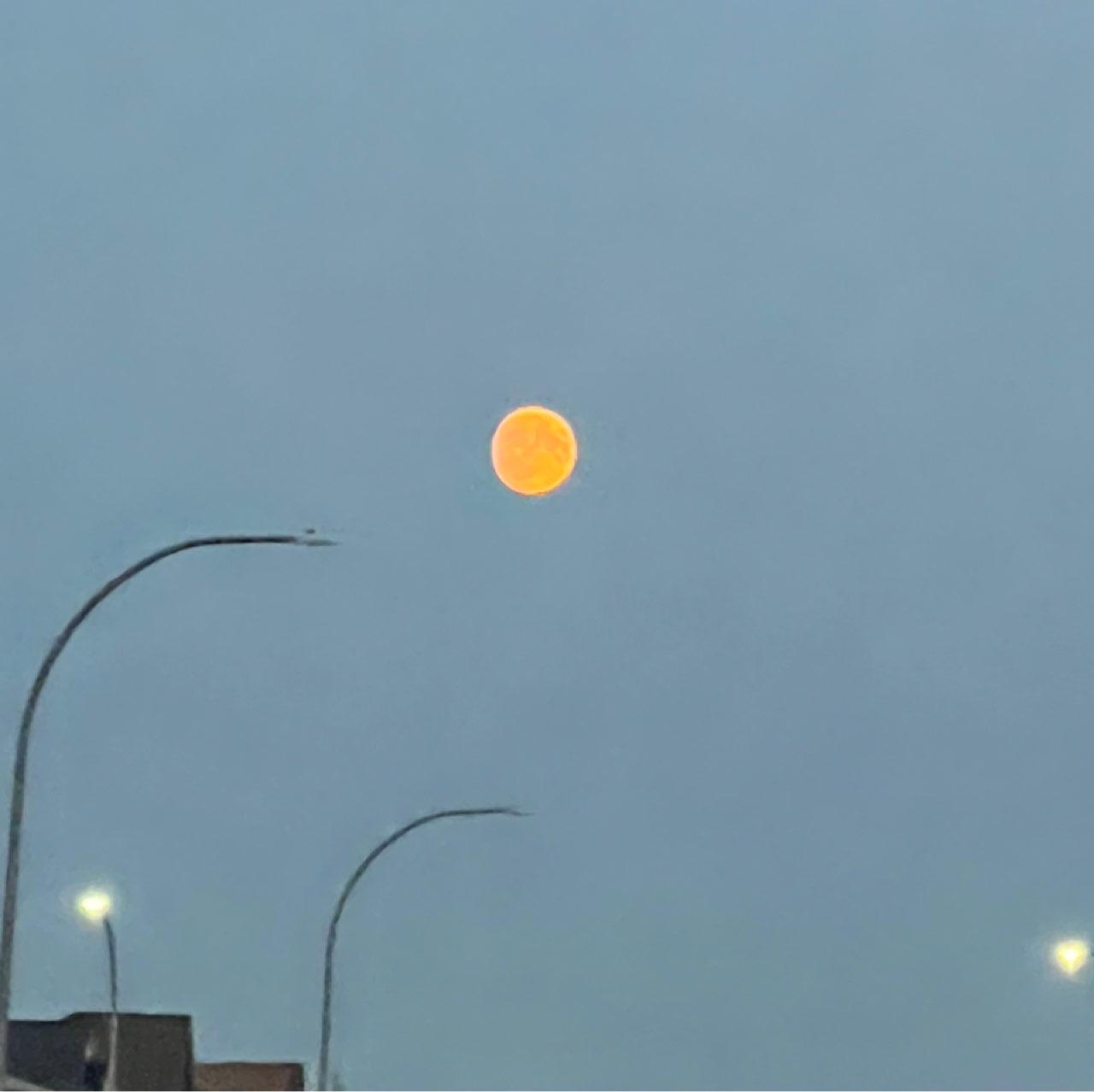 The Moon over Winnipeg, Canada — new moon, Lunar Day 2