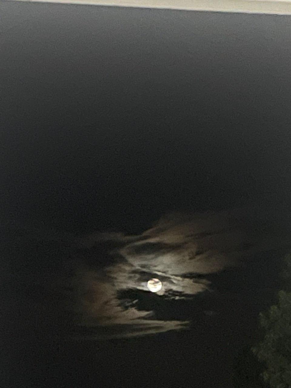 The Moon over San Juan, Estados Unidos — waning gibbous, Lunar Day 18