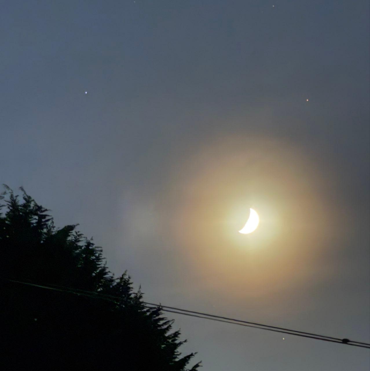 The Moon over Des Moines, United States — first quarter, Lunar Day 7