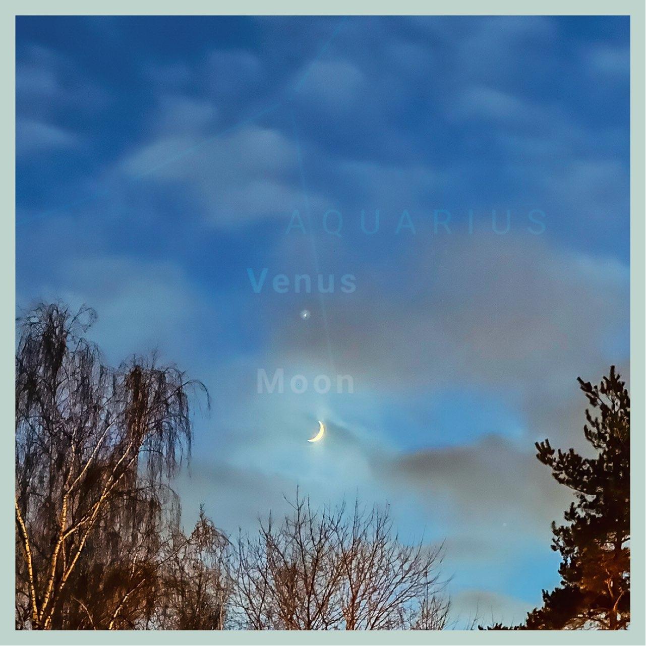 The Moon over Moscow, Russia — waxing crescent, Lunar Day 5
