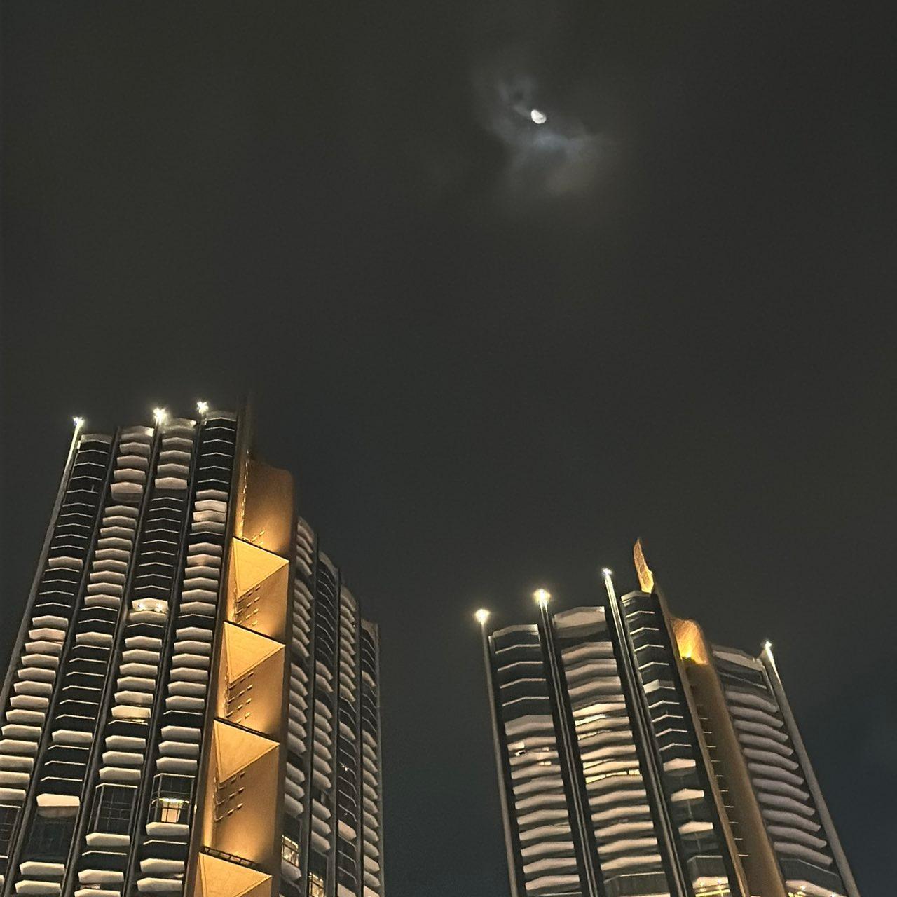 The Moon over Mueang Samut Prakan, Thailand — waxing gibbous, Lunar Day 10
