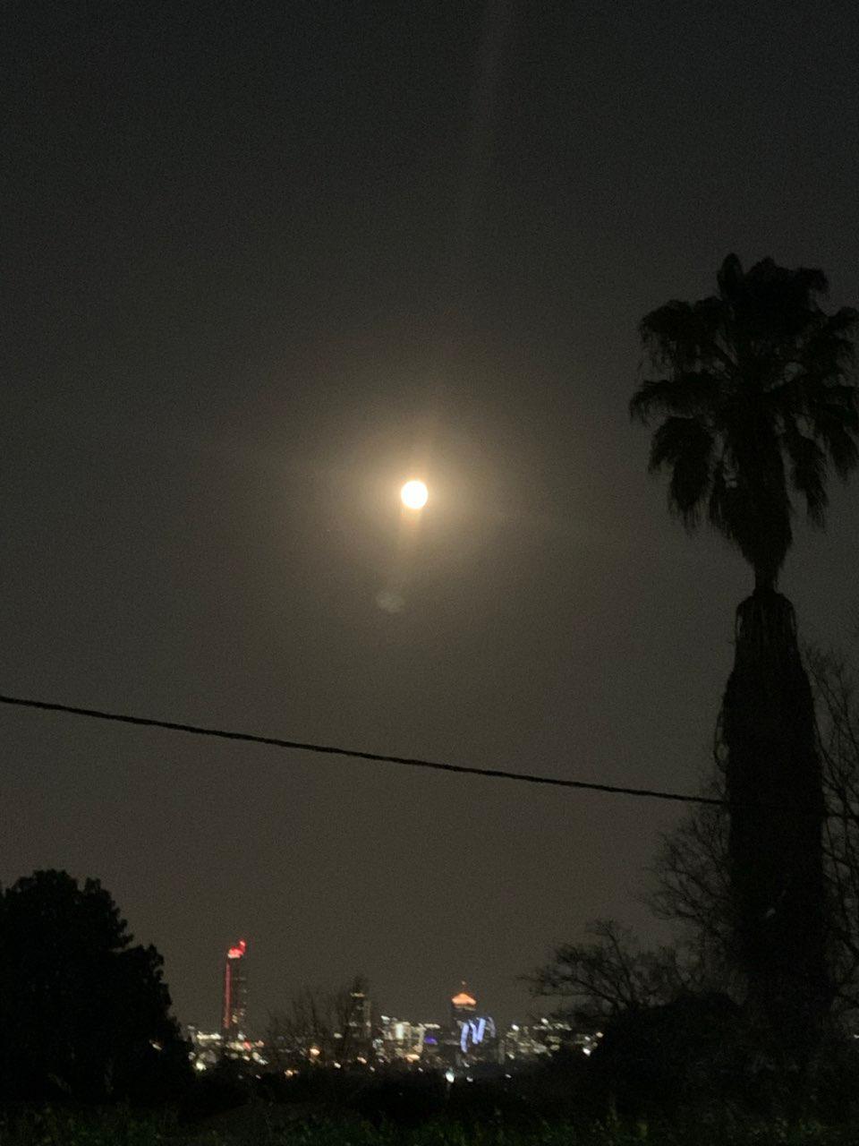 The Moon over Randburg, South Africa — full moon, Lunar Day 15