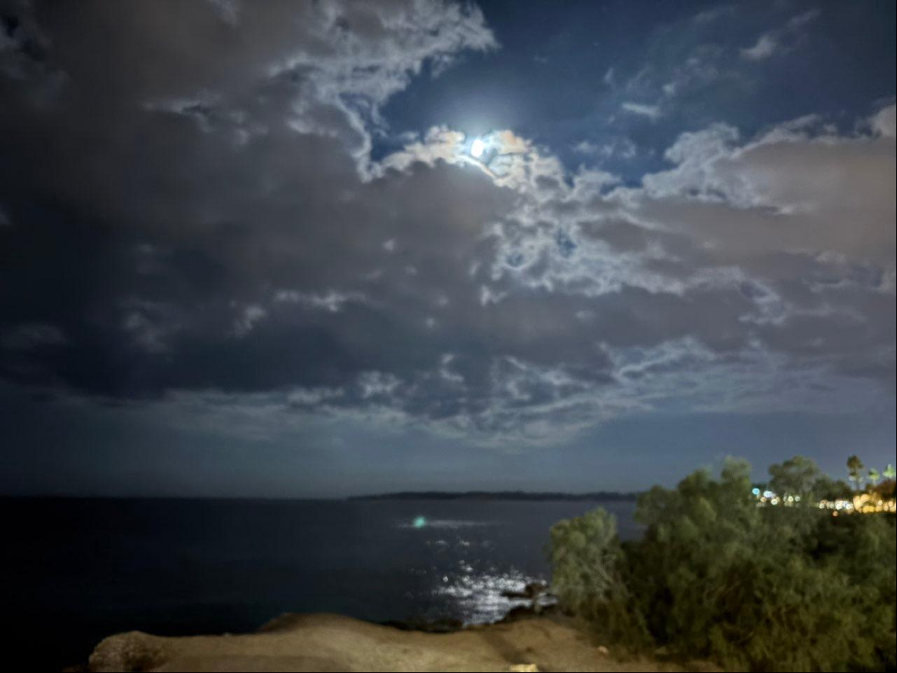 The Moon over Vilafranca de Bonany, Spain — waxing gibbous, Lunar Day 12
