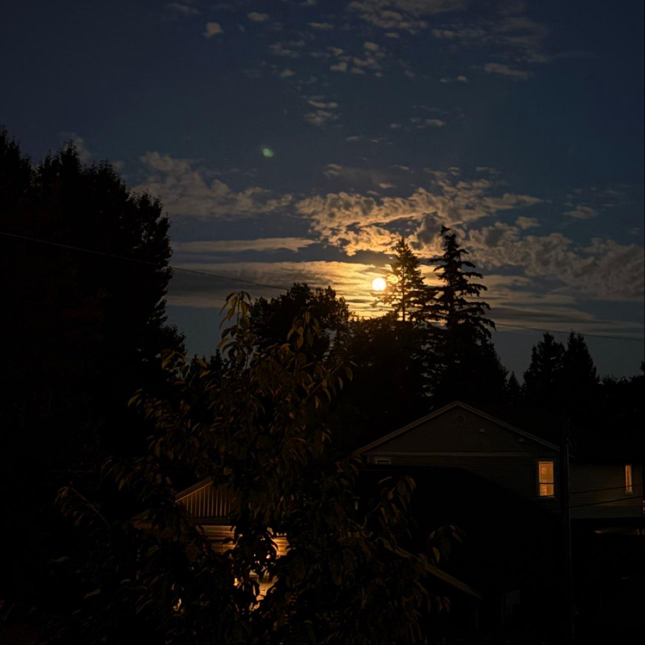The Moon over Langley, Canada — full moon, Lunar Day 15