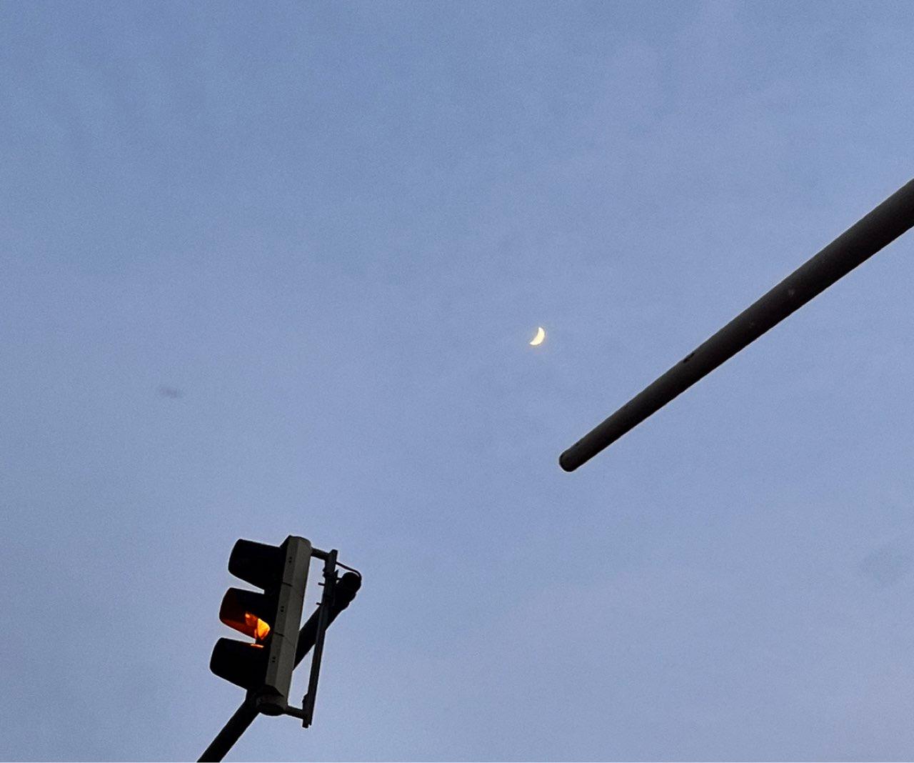 The Moon over Salzgitter, Deutschland — full moon, Lunar Day 13
