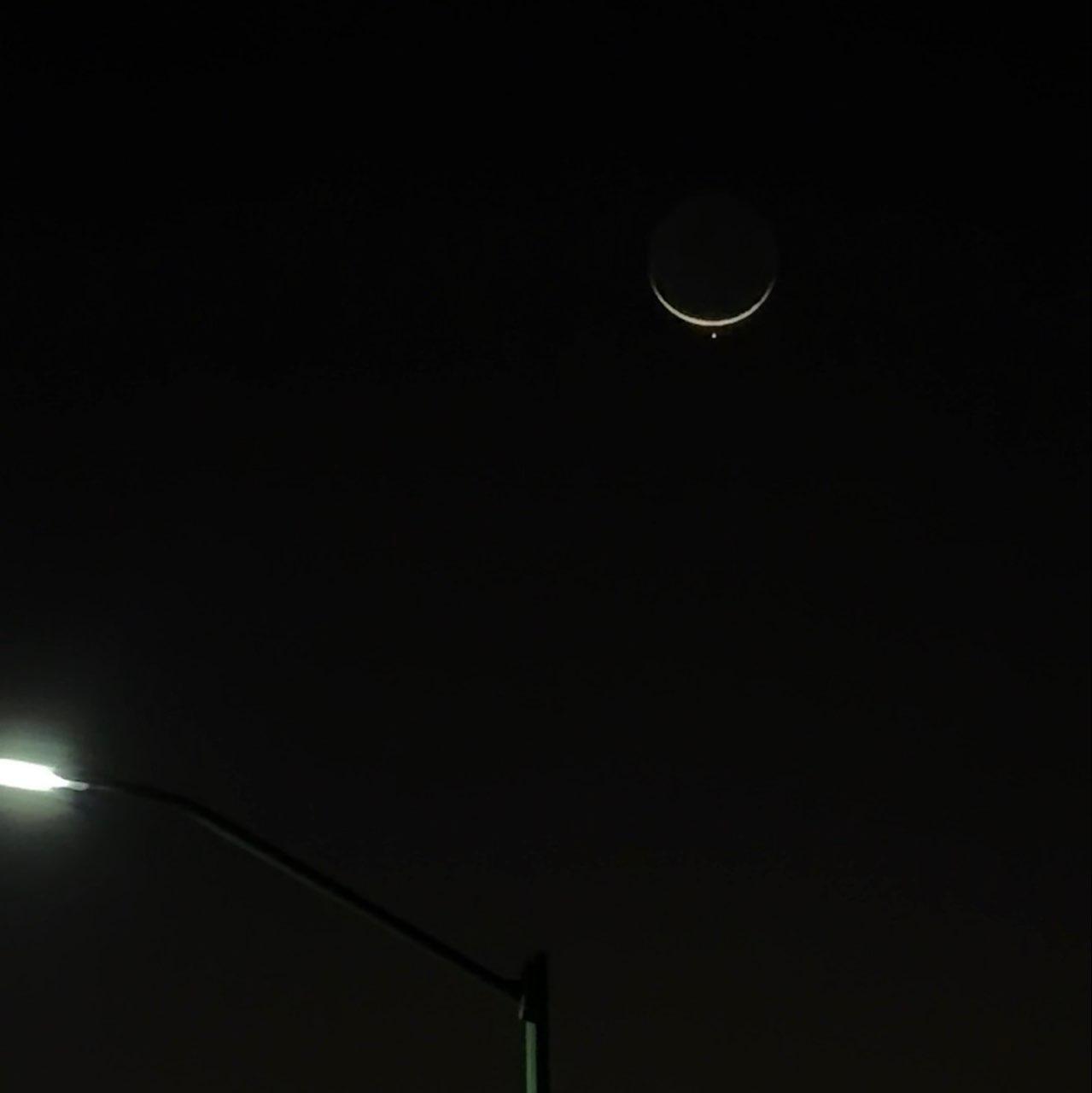 The Moon over Encarnación de Díaz, México — new moon, Lunar Day 3