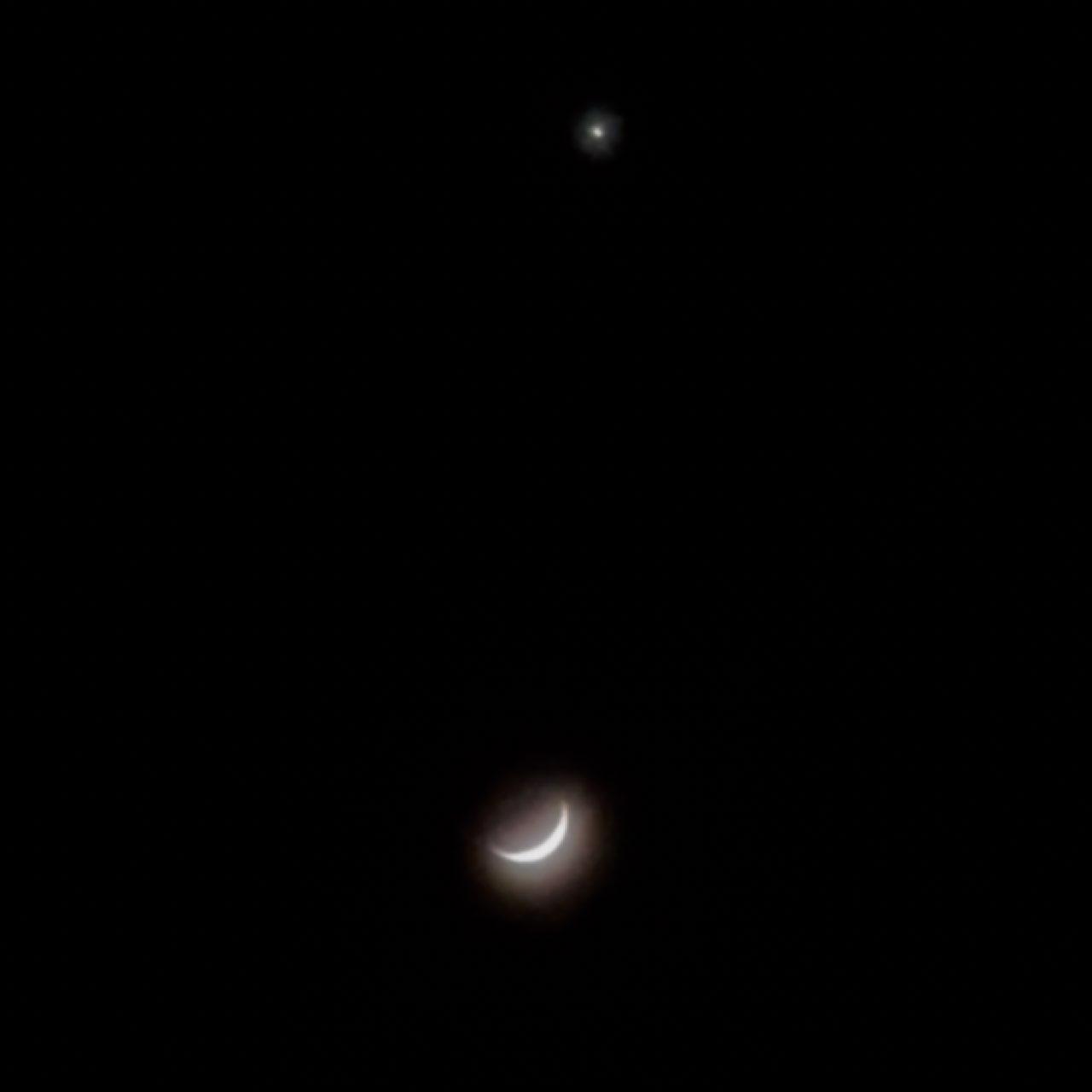 The Moon over Passau, Deutschland — waxing crescent, Lunar Day 4