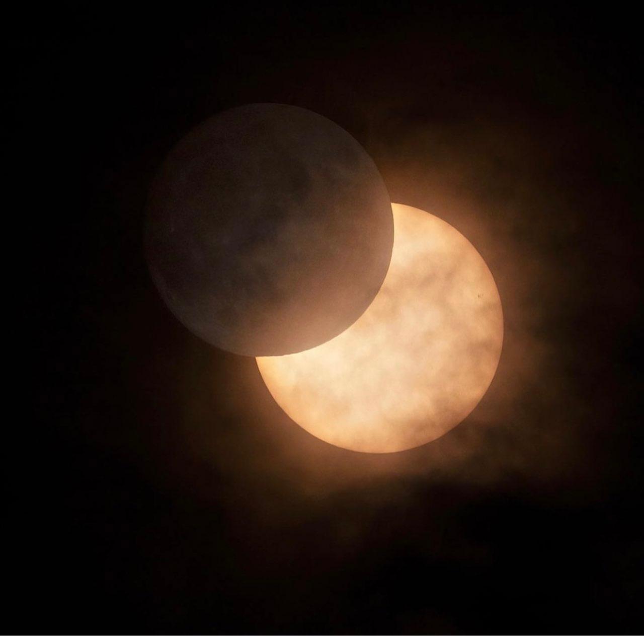 The Moon over Stuttgart, Deutschland — new moon, Lunar Day 1