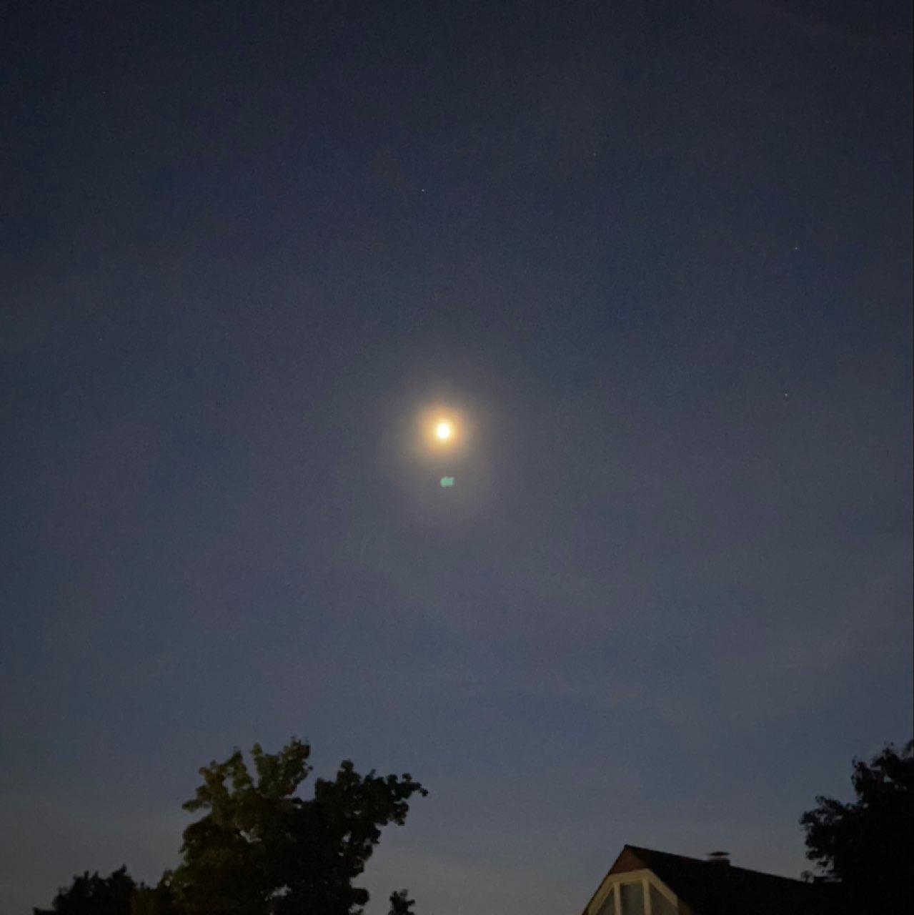 The Moon over Ratingen, Deutschland — first quarter, Lunar Day 9