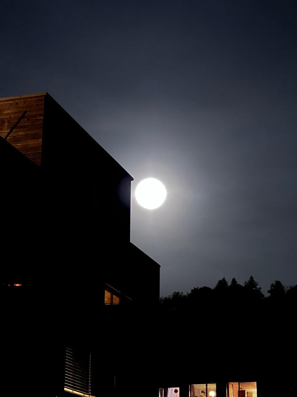 The Moon over Einsiedeln, Schweiz — full moon, Lunar Day 15