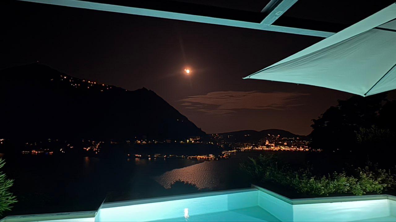 The Moon over Como, Italy — waning gibbous, Lunar Day 19