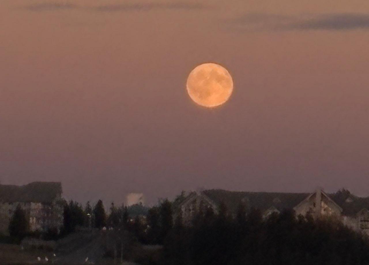 The Moon over Lethbridge, Canada — waning gibbous, Lunar Day 18