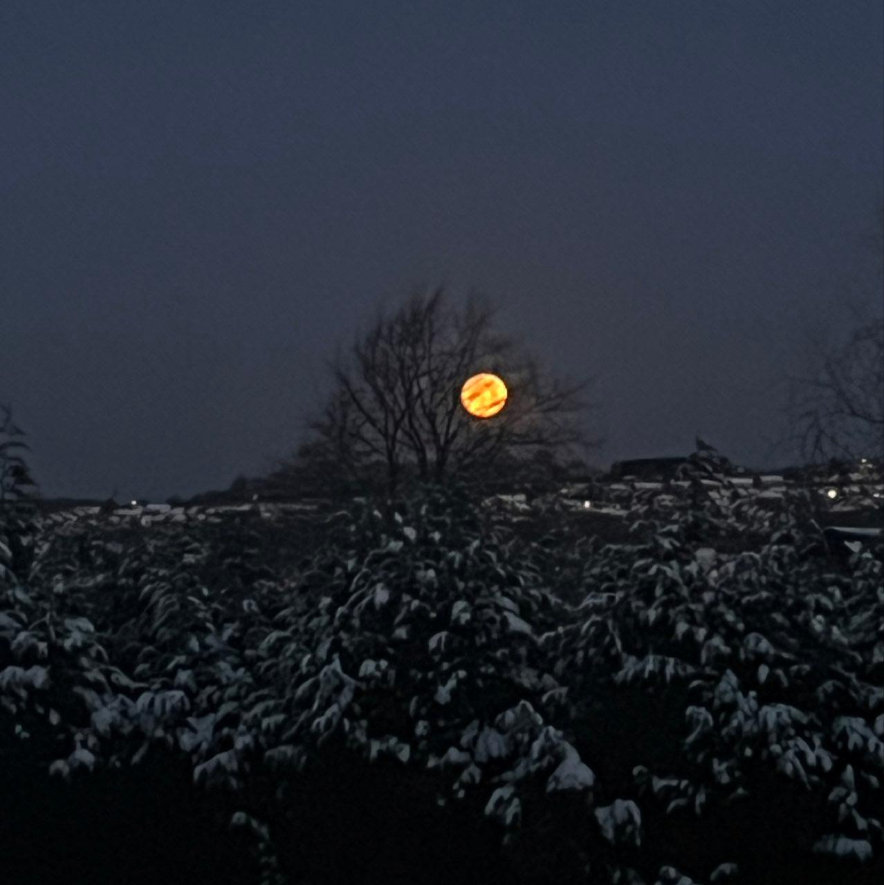 The Moon over Dudley, United Kingdom — full moon, Lunar Day 14