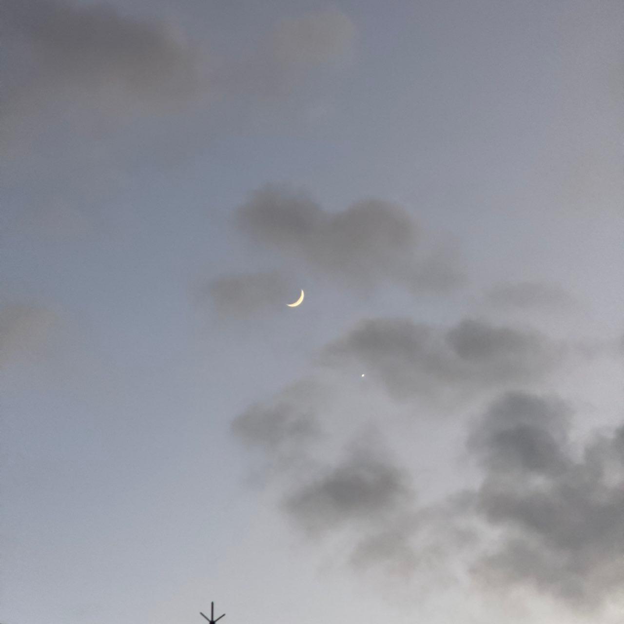The Moon over Enugu, Nigeria — waxing crescent, Lunar Day 5