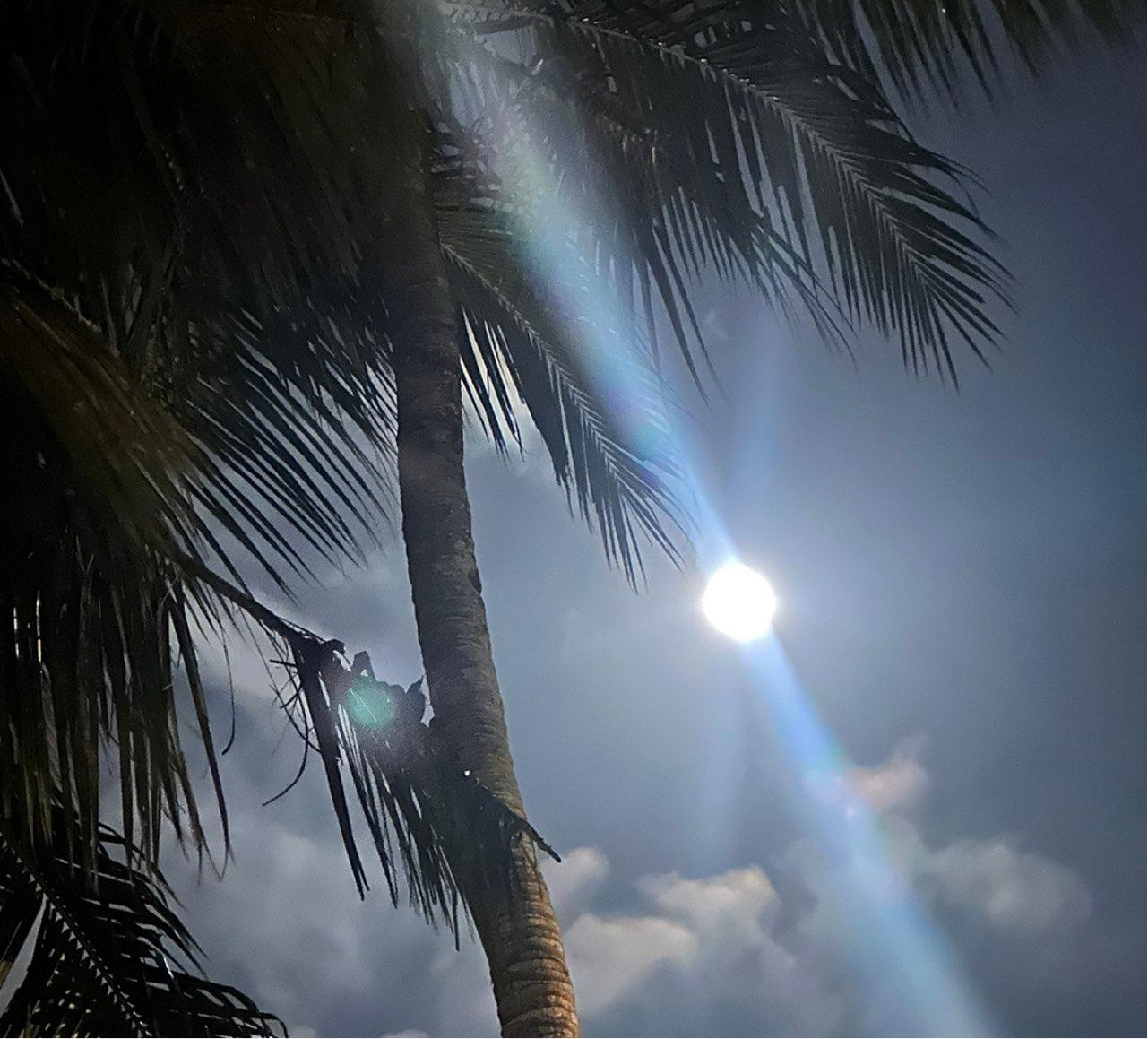 The Moon over Gianyar, Indonesia — full moon, Lunar Day 15