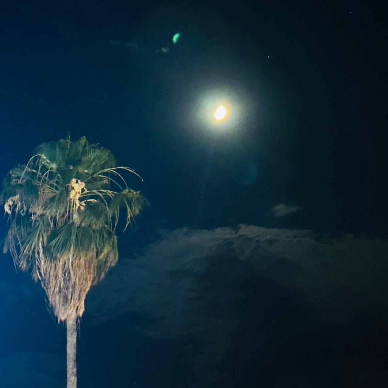 The Moon over Kemer, Туреччина — first quarter, Lunar Day 7