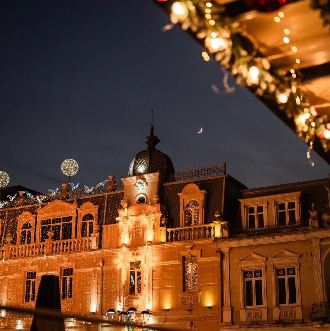 The Moon over Batumi, Georgia — waxing crescent, Lunar Day 6