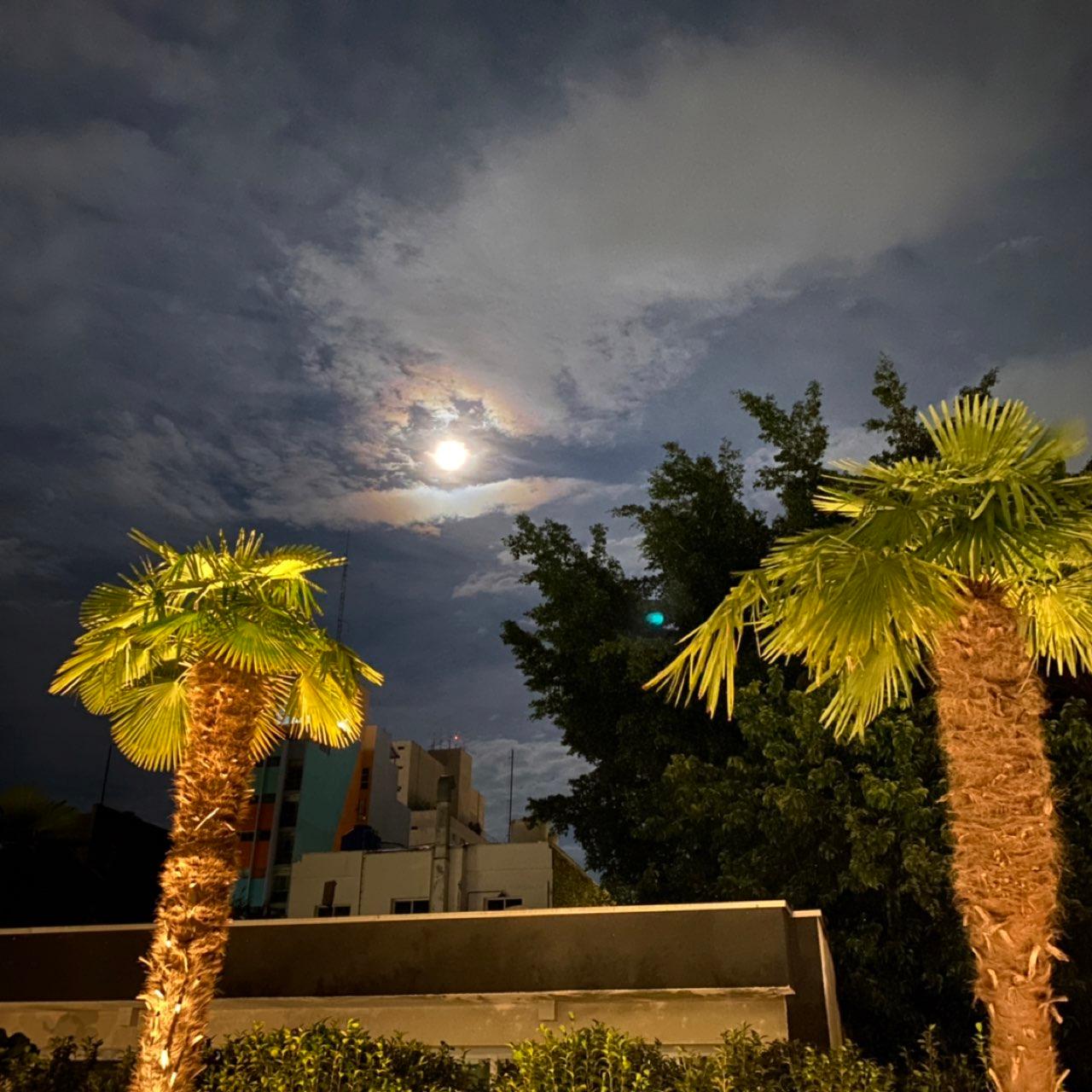 The Moon over São Paulo, Brazil — full moon, Lunar Day 15
