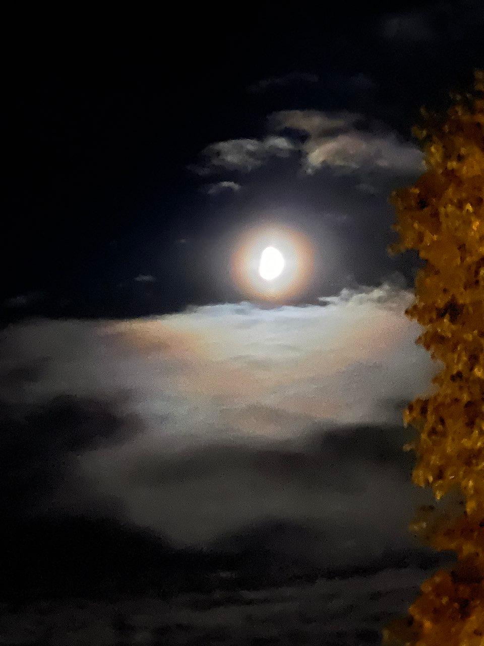The Moon over Nîmes, France — first quarter, Lunar Day 9
