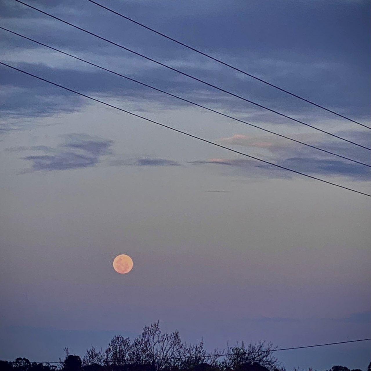 The Moon over Sunbury, Australia — full moon, Lunar Day 16