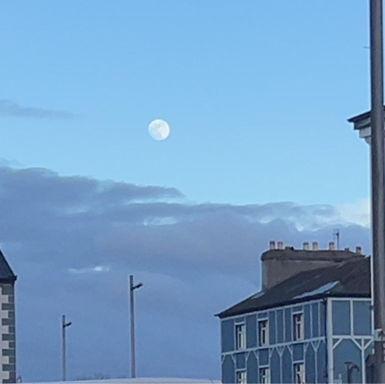 The Moon over Gort, Ireland — full moon, Lunar Day 14