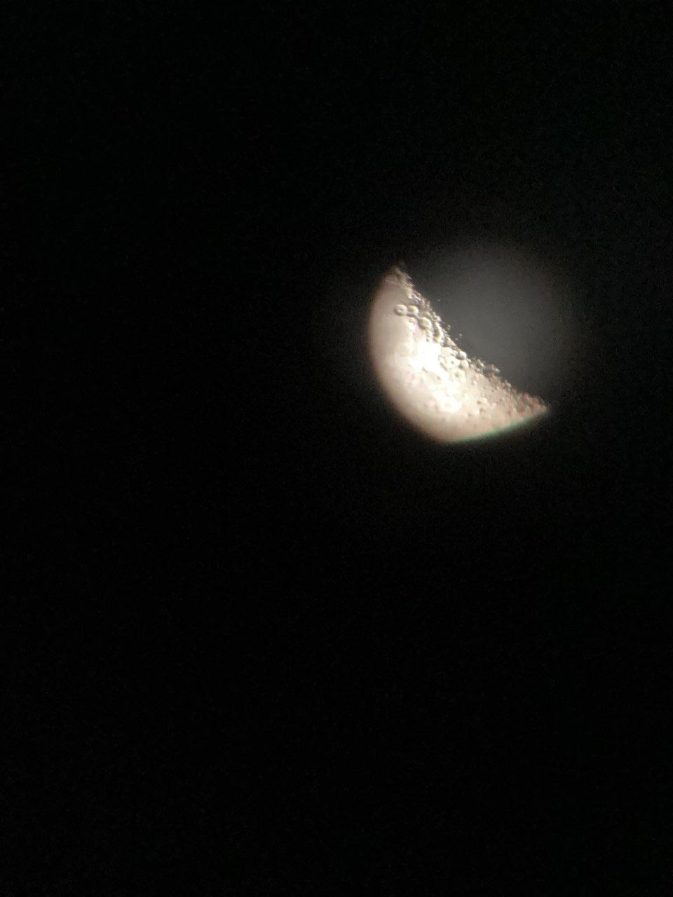 The Moon over Leona Vicario, México — first quarter, Lunar Day 7