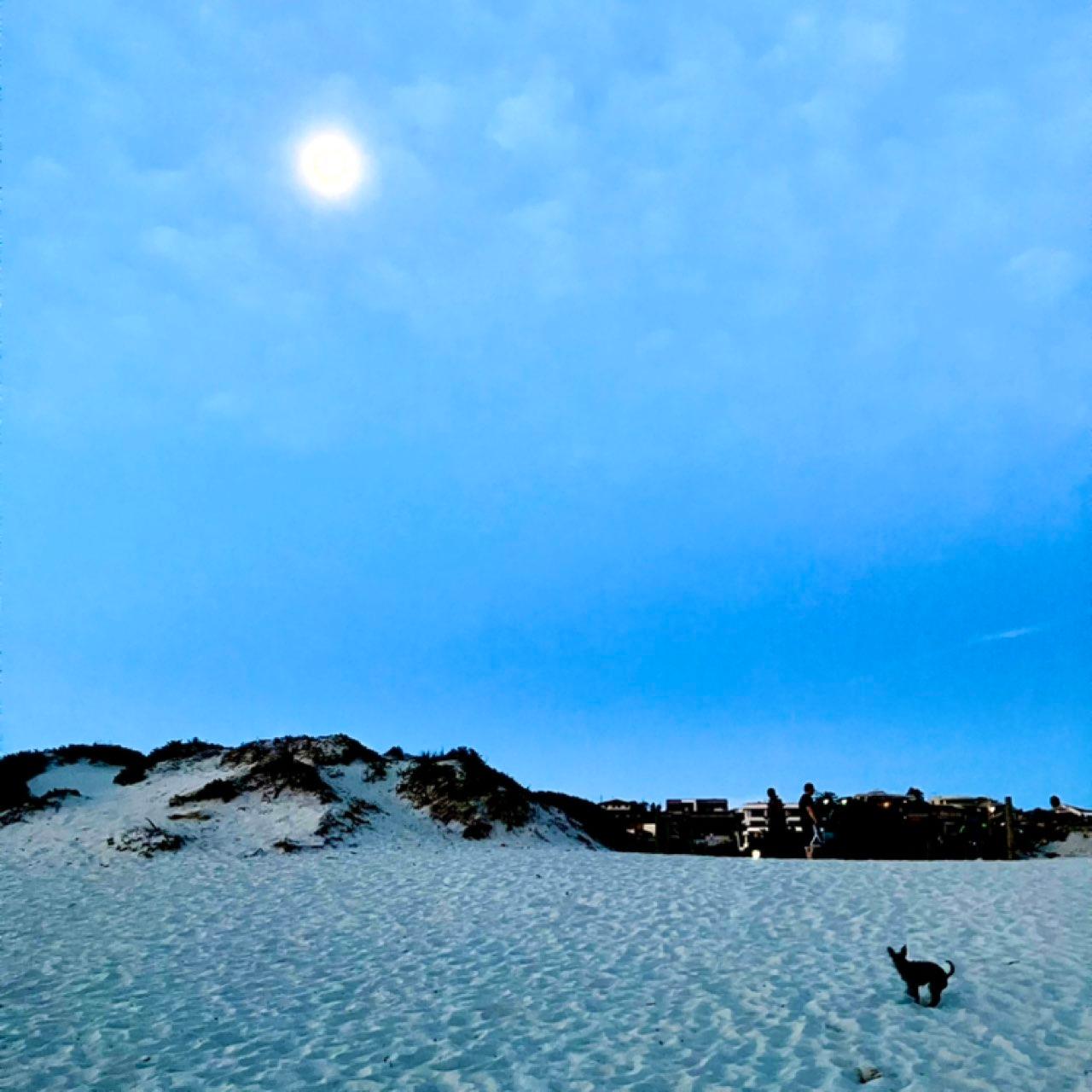 The Moon over Scarborough, Australia — waxing gibbous, Lunar Day 12