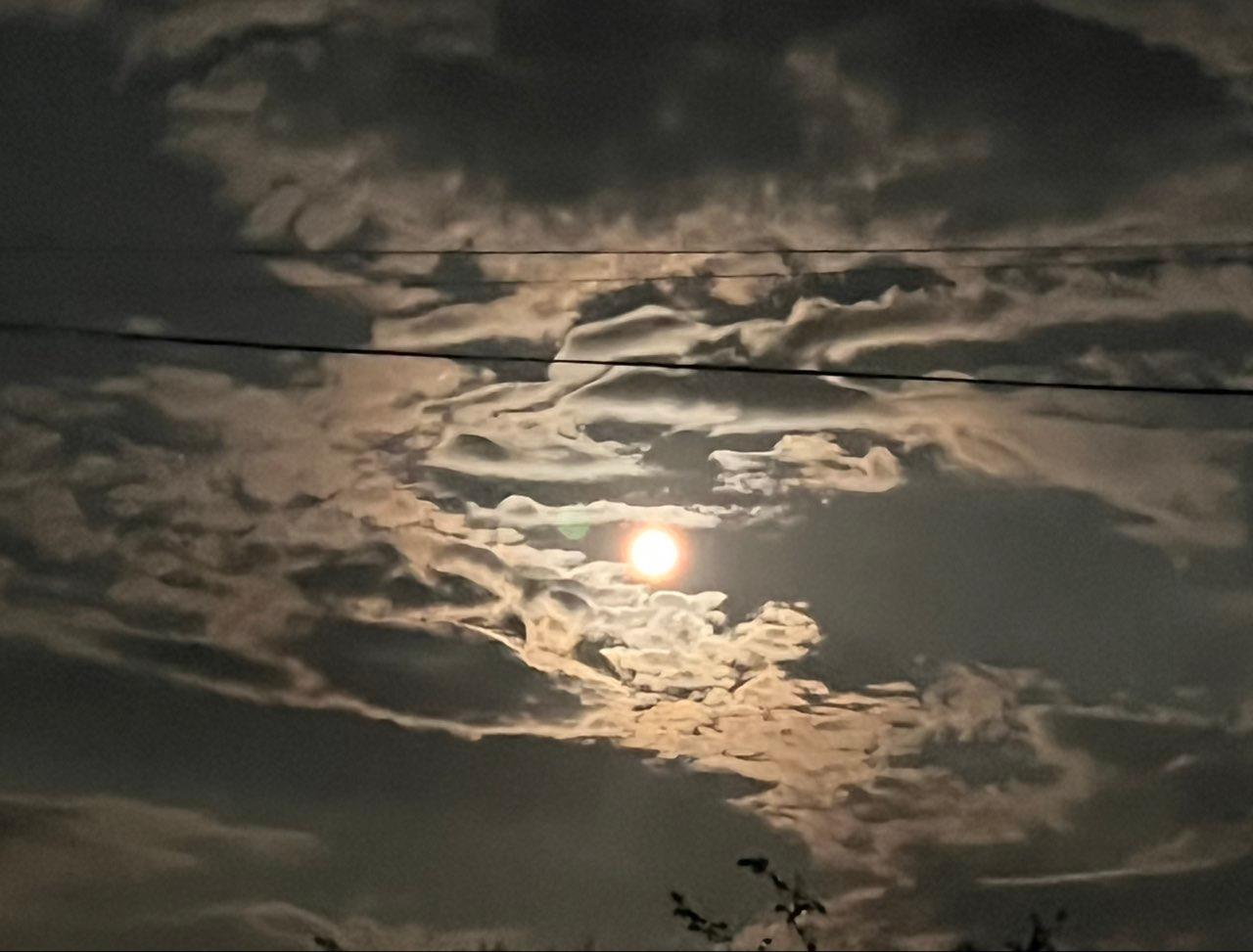 The Moon over Gort, Ireland — full moon, Lunar Day 16