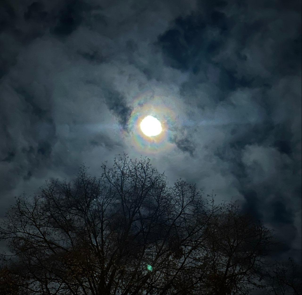 The Moon over Berlin, Germany — waning gibbous, Lunar Day 18