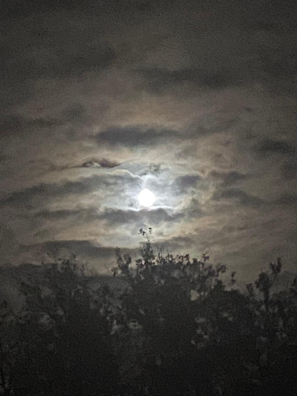 The Moon over Buchholz in der Nordheide, Deutschland — waxing gibbous, Lunar Day 12