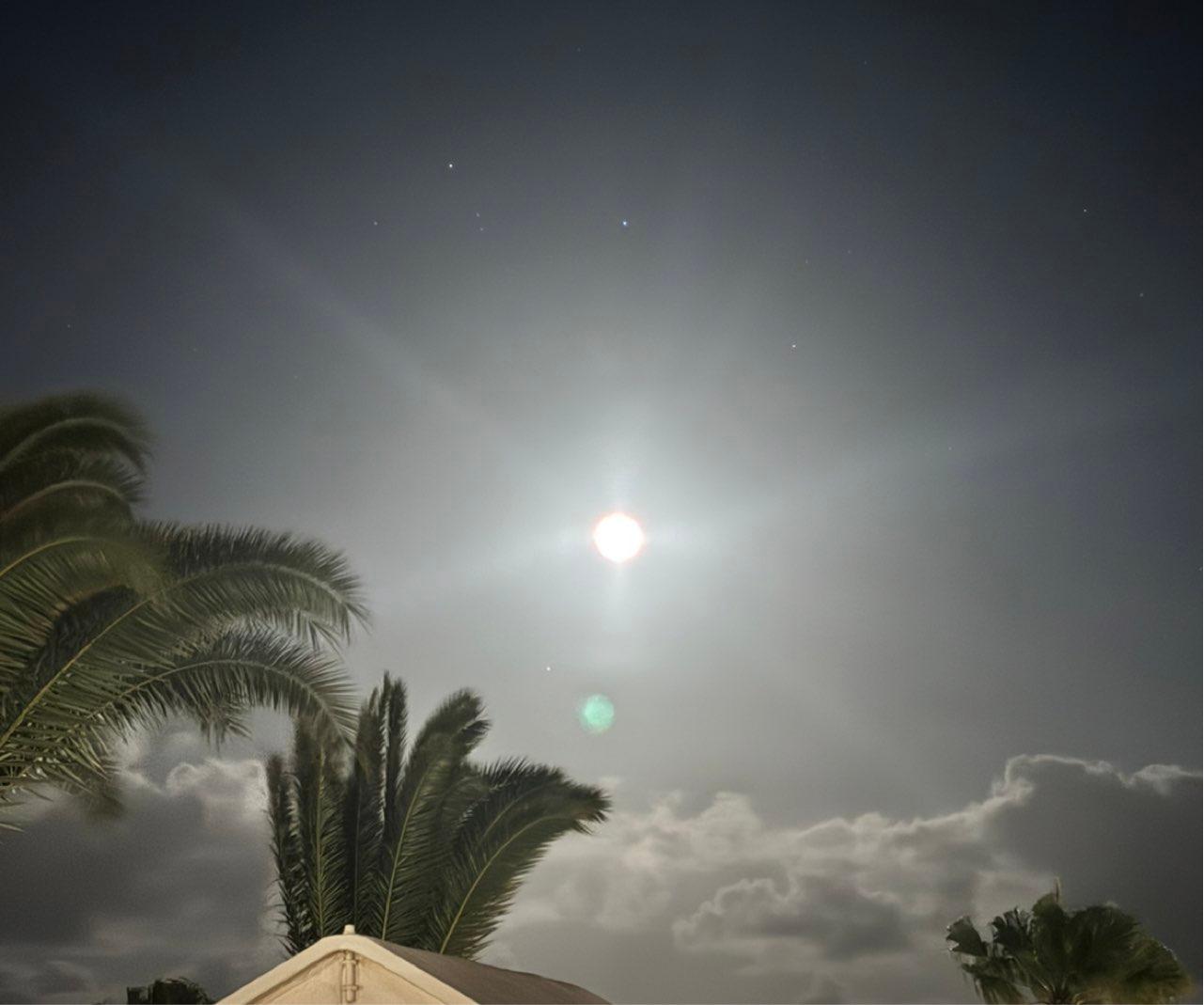 The Moon over Teguise, Spain — full moon, Lunar Day 18