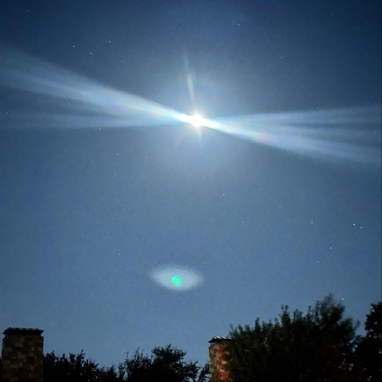 The Moon over Austin, United States — waxing gibbous, Lunar Day 14