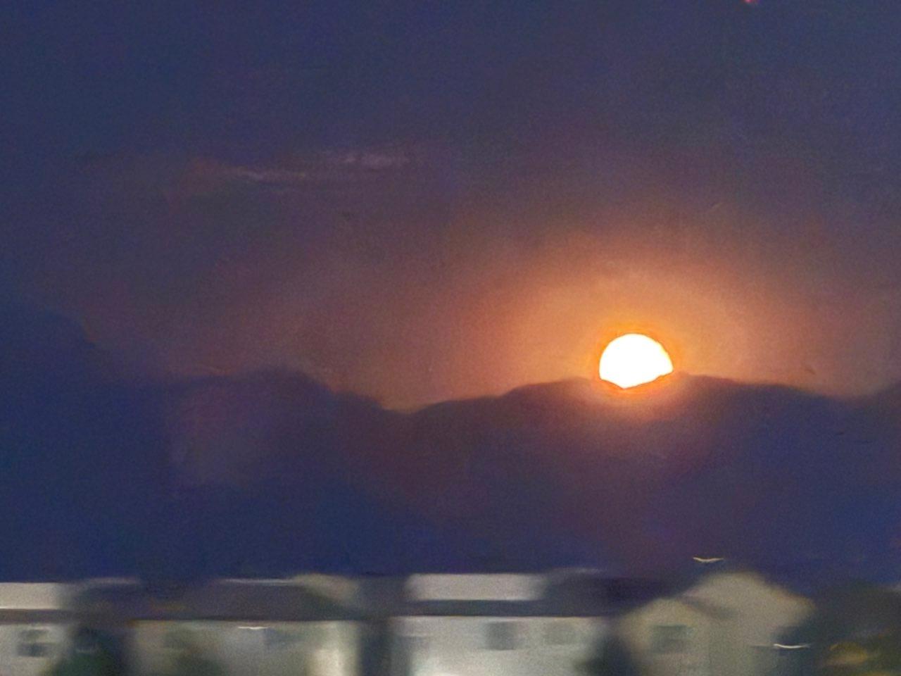 The Moon over Las Vegas, United States — waning gibbous, Lunar Day 18