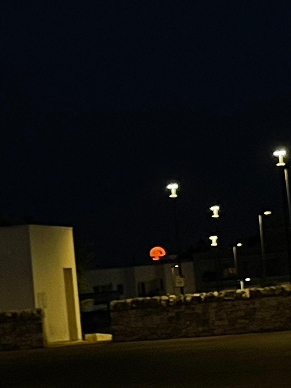 The Moon over Alberobello, Italia — full moon, Lunar Day 16