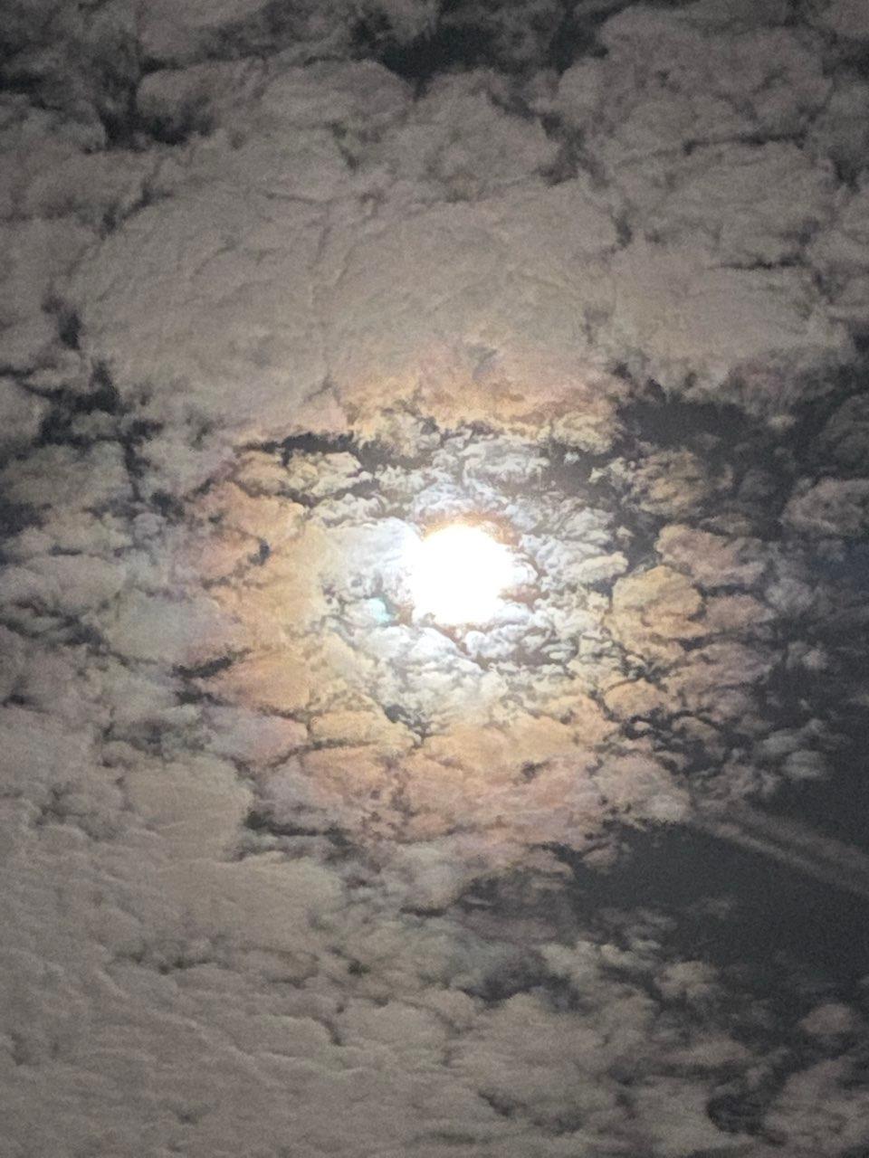 The Moon over Herrenberg, Deutschland — full moon, Lunar Day 15