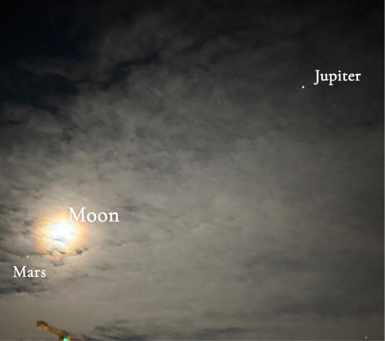 The Moon over Frankfurt, Germany — full moon, Lunar Day 15