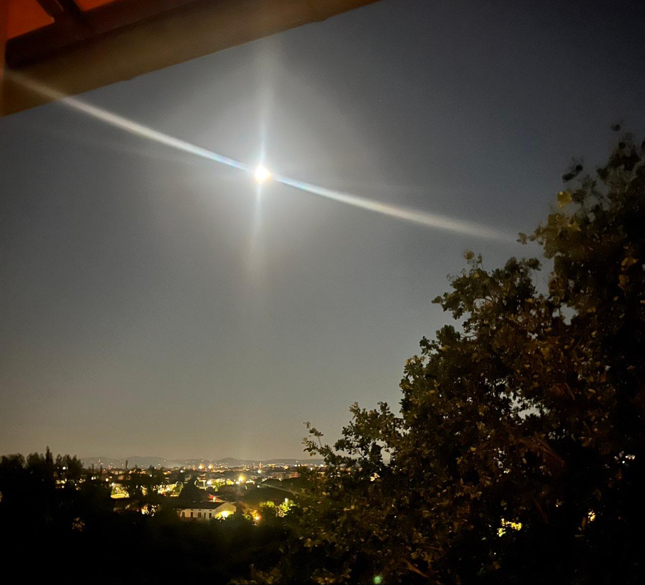 The Moon over Prato, Italia — full moon, Lunar Day 16