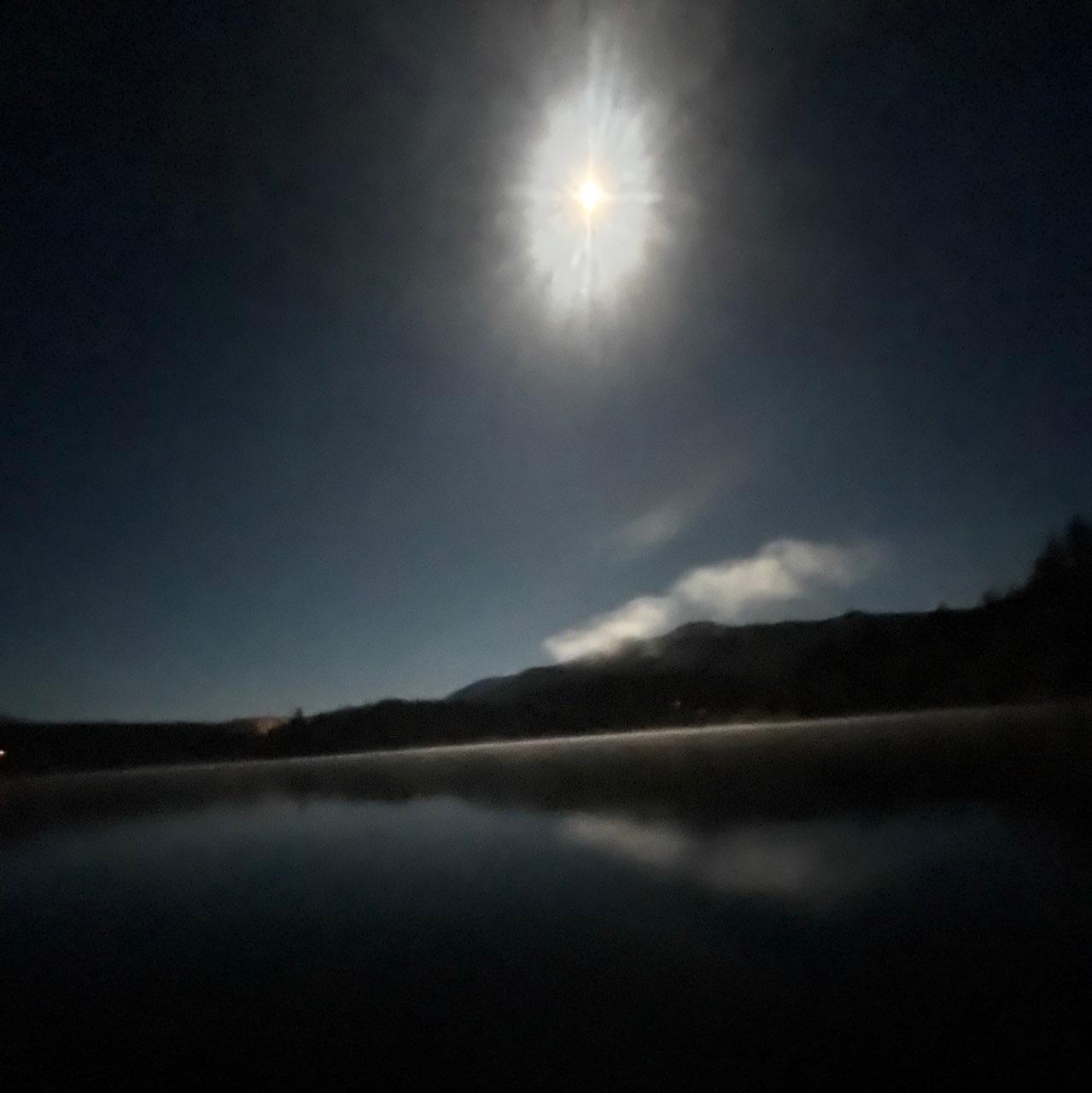 The Moon over Clearwater, Canada — full moon, Lunar Day 17