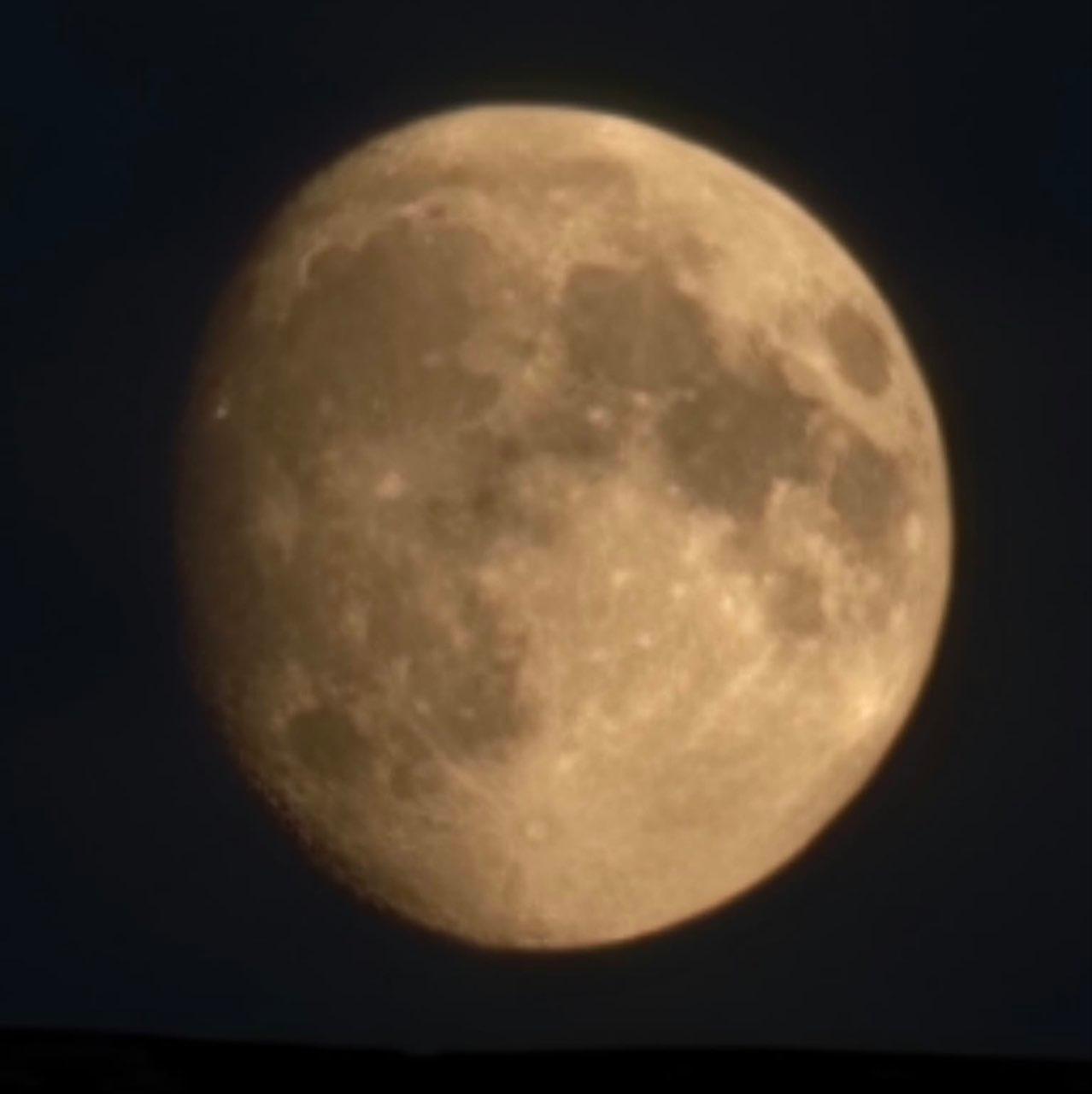 The Moon over Bradford, United Kingdom — waxing gibbous, Lunar Day 14