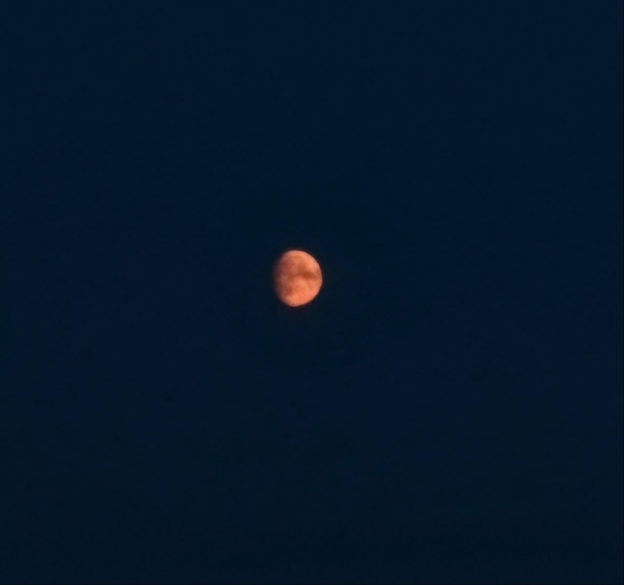 The Moon over Maghera, United Kingdom — waxing gibbous, Lunar Day 13