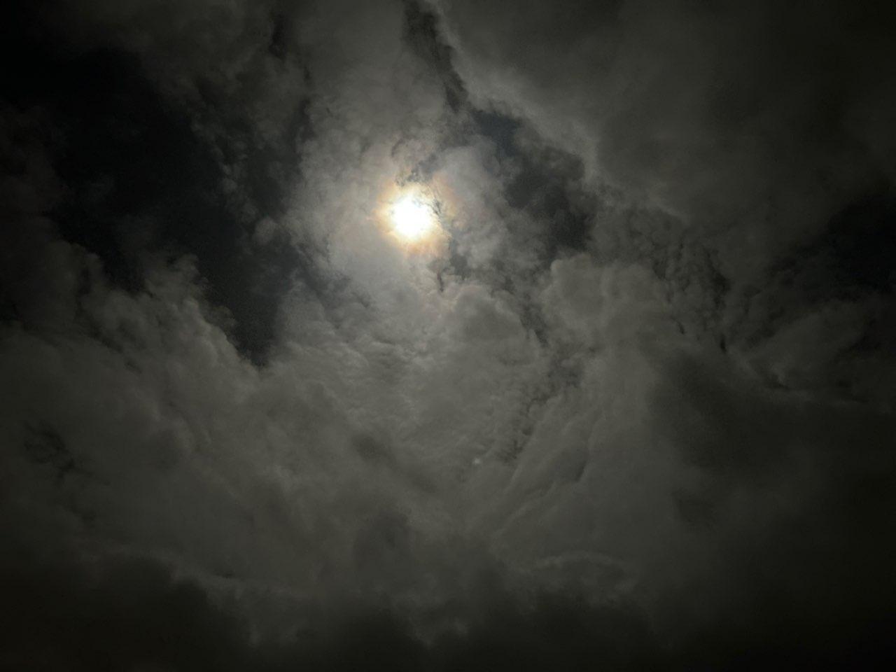 The Moon over Weymouth, United Kingdom — full moon, Lunar Day 17