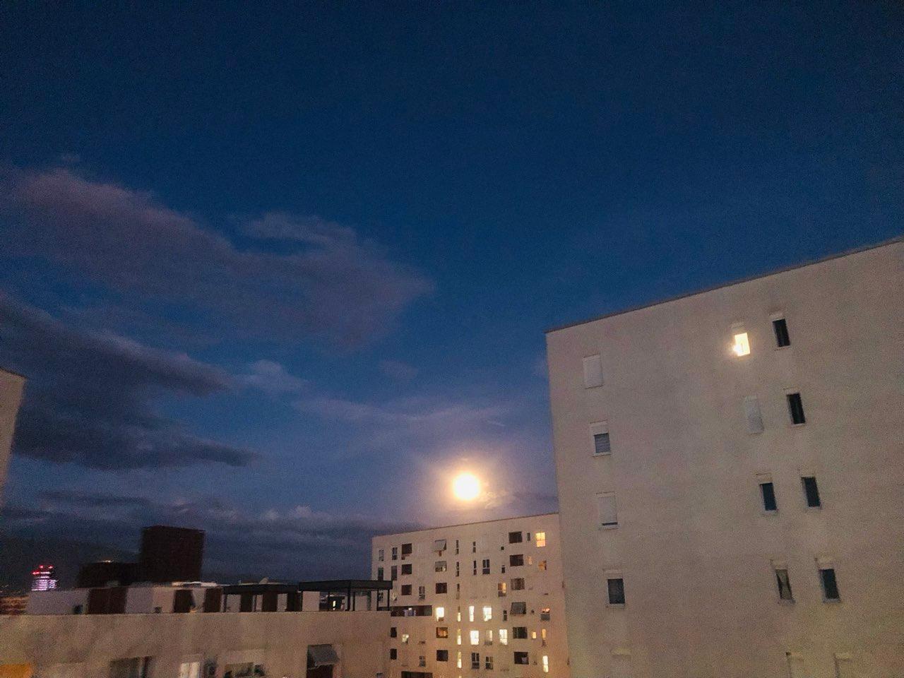 The Moon over Tirana, Albania — full moon, Lunar Day 15