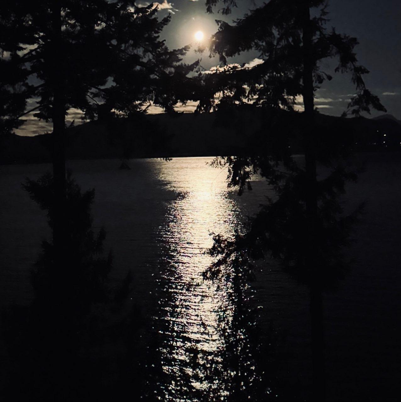 The Moon over Sunshine Coast, Canada — full moon, Lunar Day 14