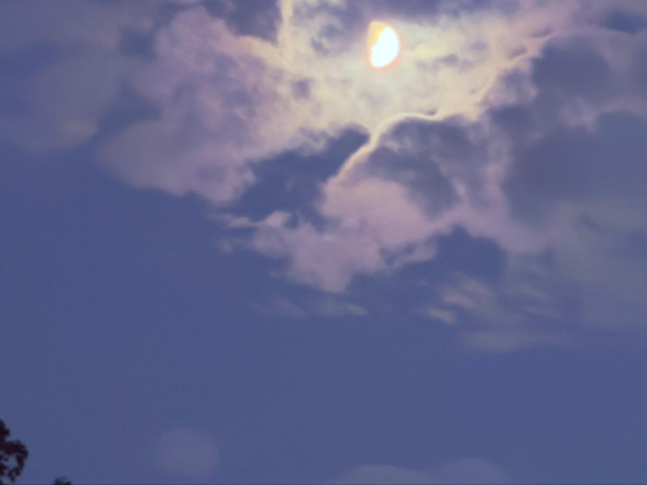 The Moon over Browns Mills, United States — first quarter, Lunar Day 10