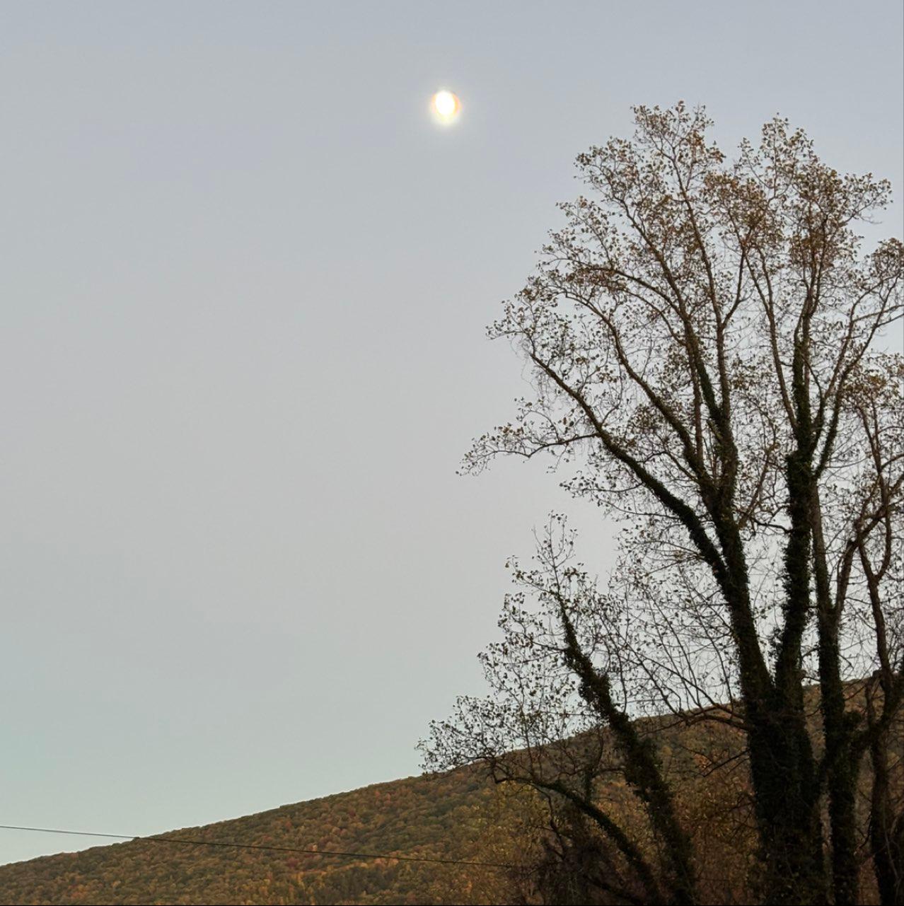 The Moon over Norton, United States — waxing gibbous, Lunar Day 13