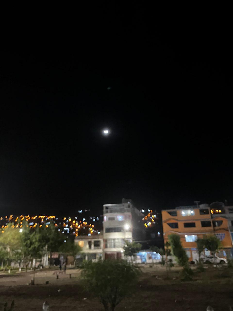The Moon over Ayacucho, Peru — waxing crescent, Lunar Day 6