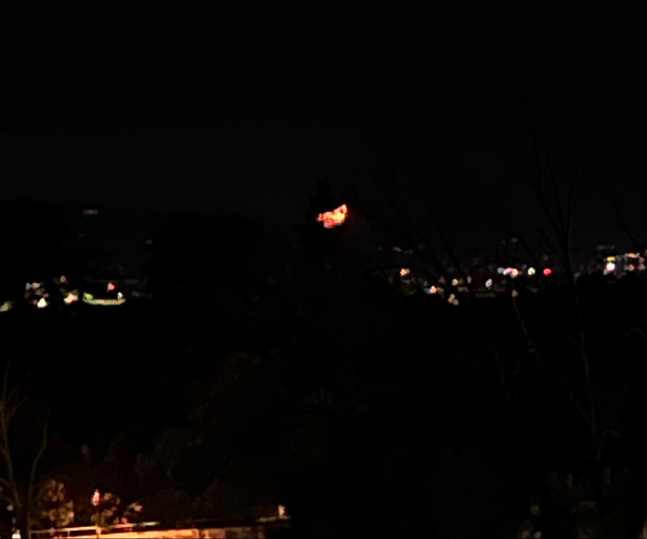 The Moon over Prato, Italia — first quarter, Lunar Day 8