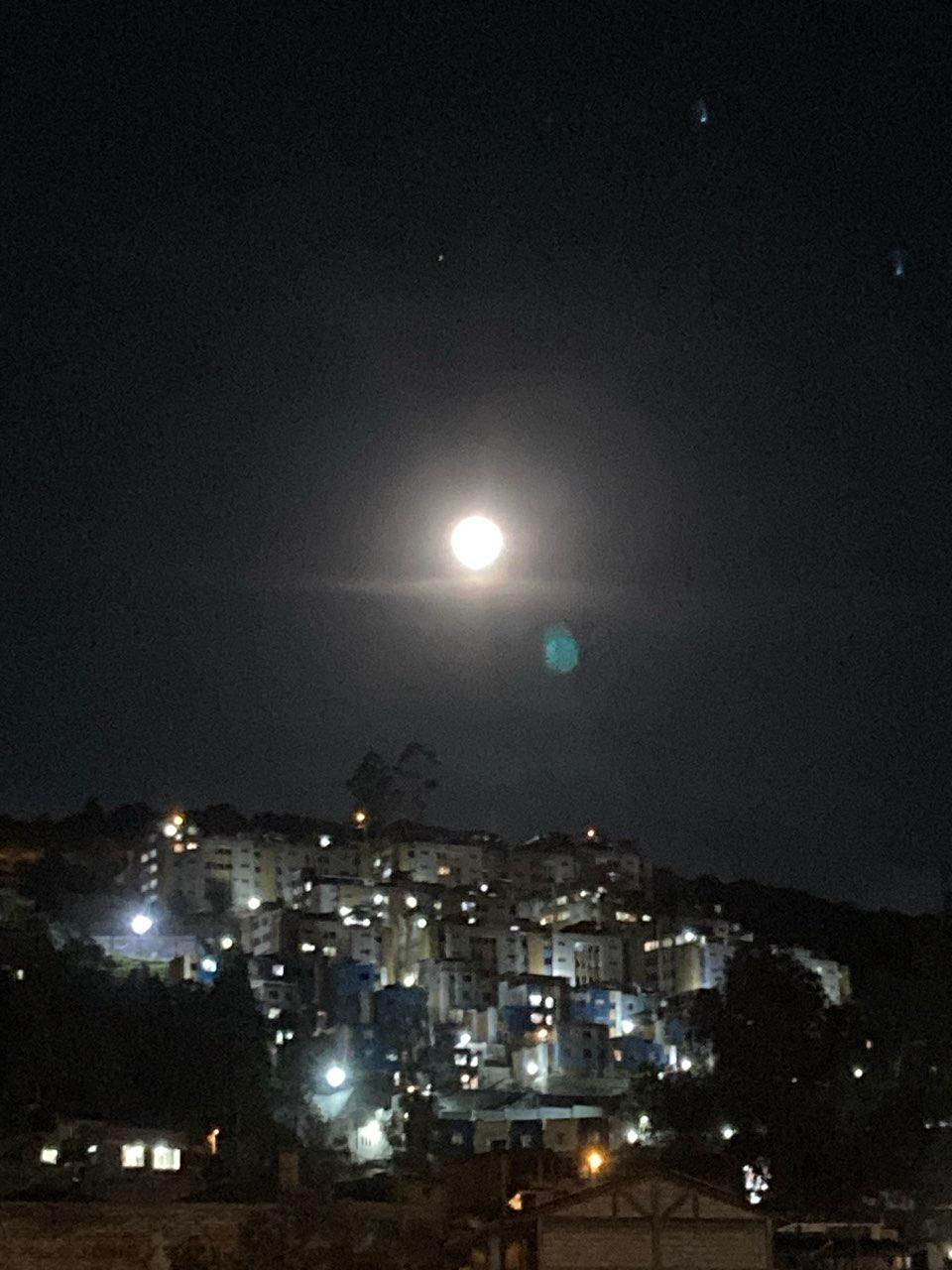 The Moon over Quito, Ecuador — full moon, Lunar Day 16