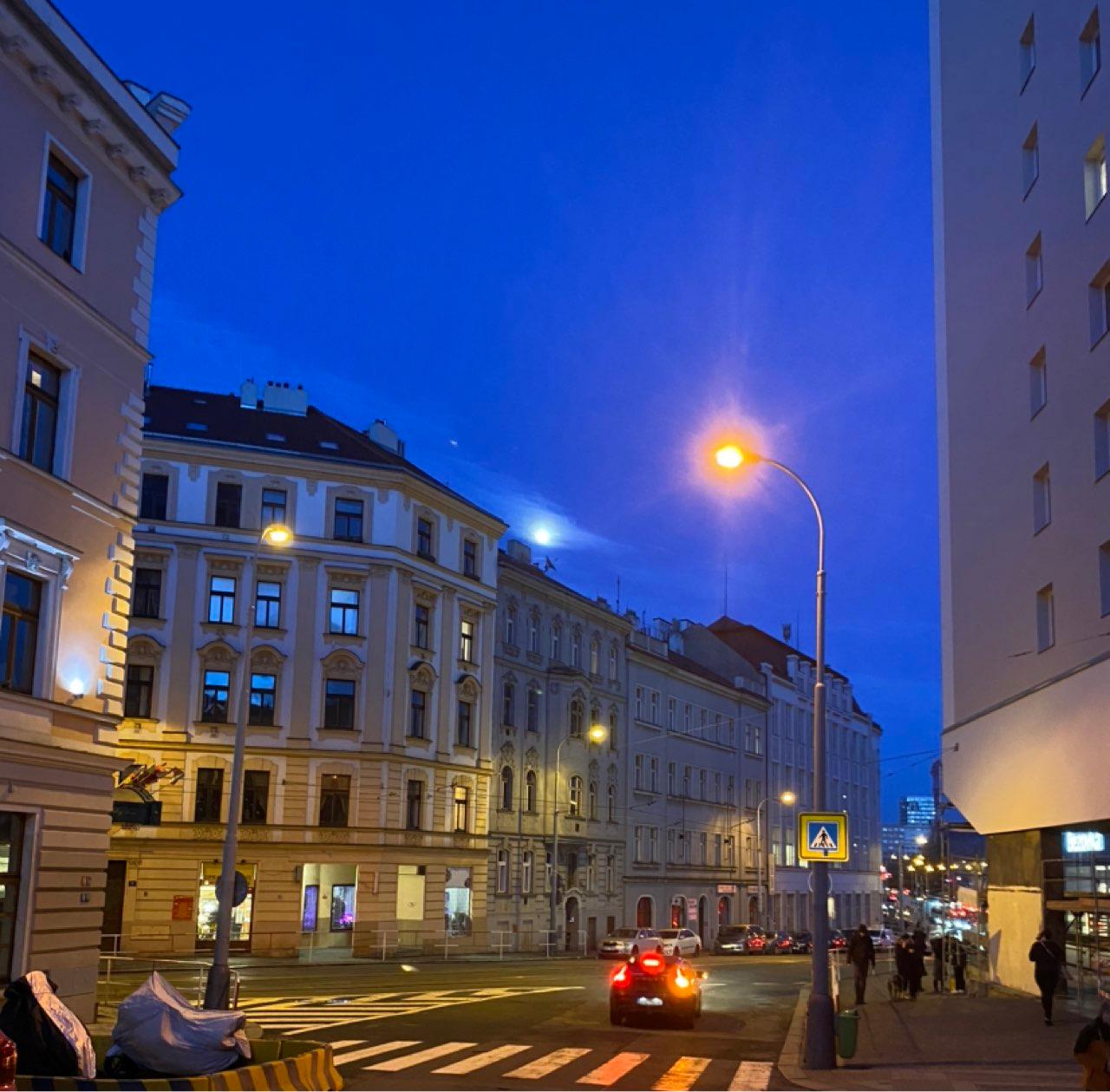 The Moon over Prague 3, Czechia — full moon, Lunar Day 14