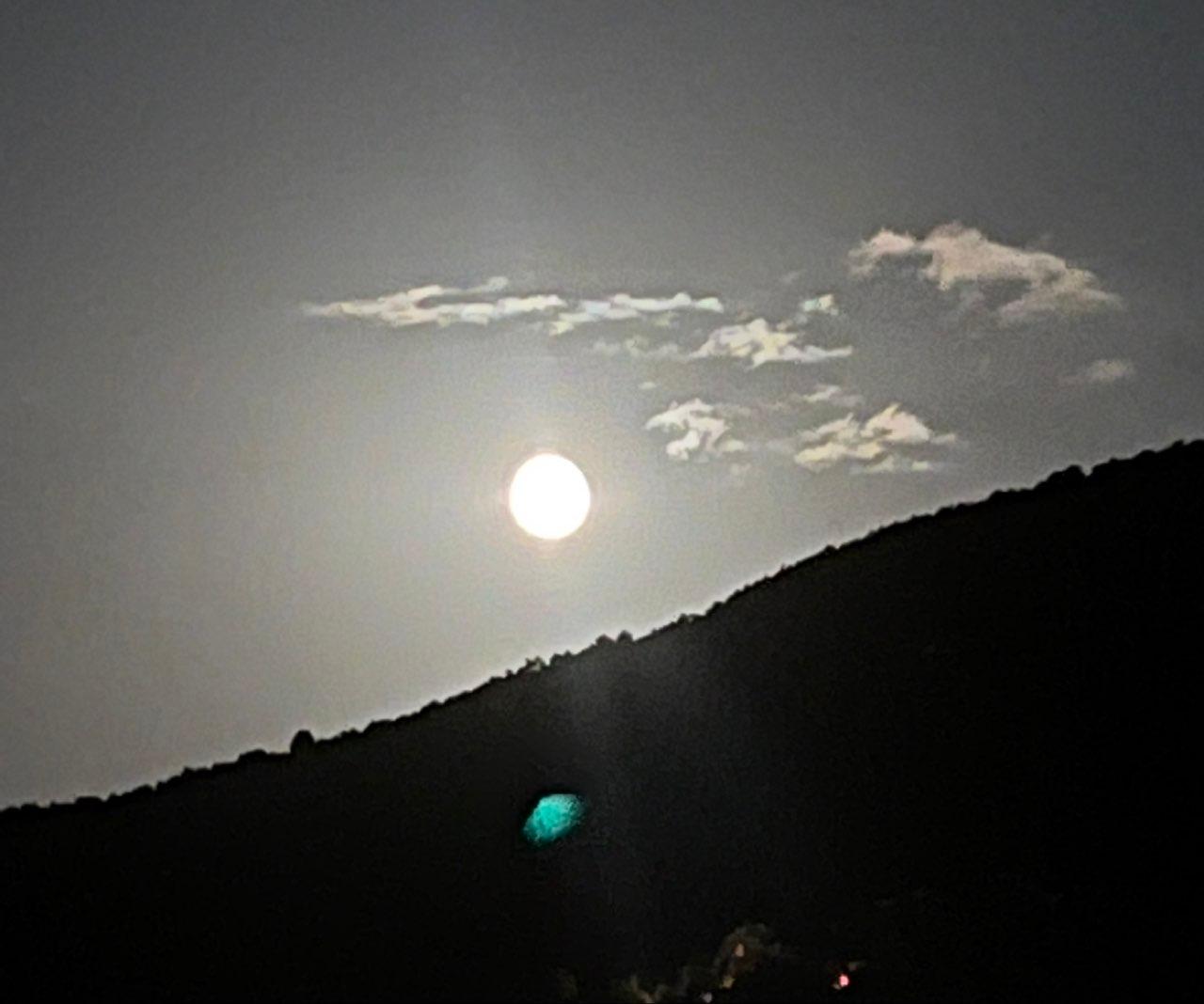 The Moon over Nice, France — full moon, Lunar Day 18